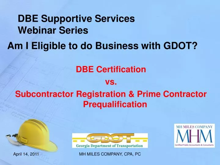 dbe supportive services webinar series