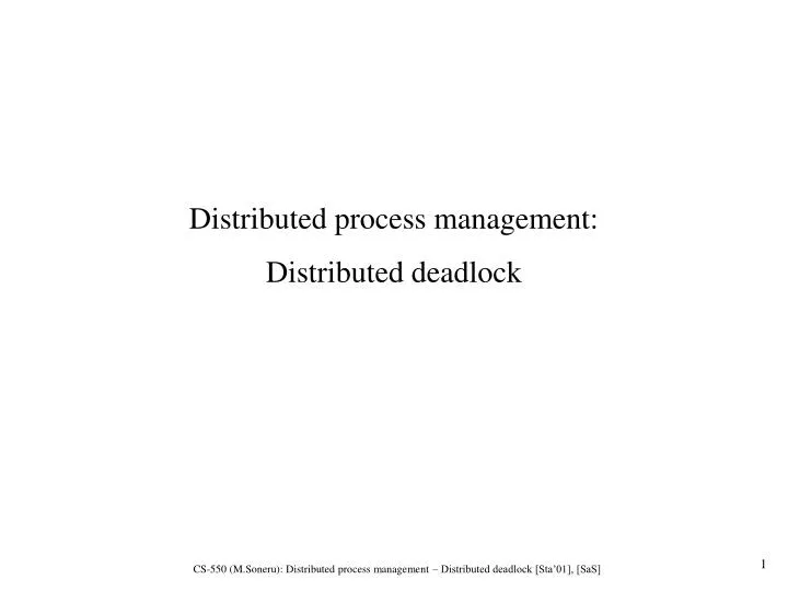distributed process management distributed deadlock