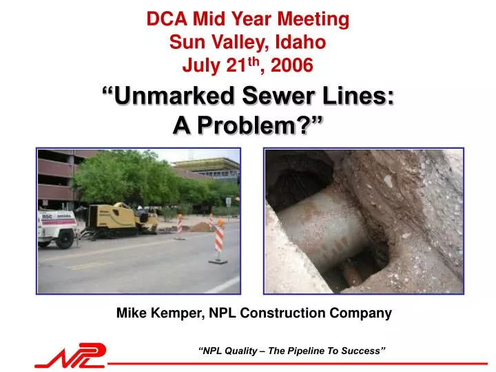 unmarked sewer lines a problem