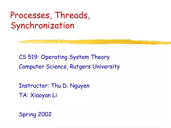 processes threads synchronization