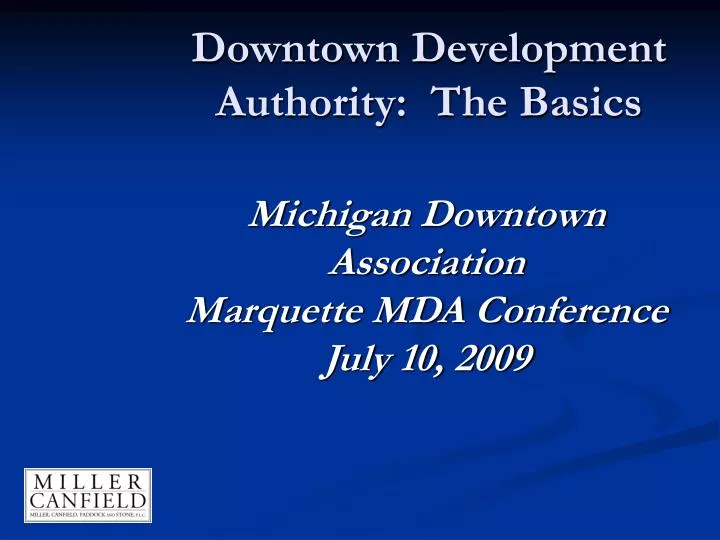 downtown development authority the basics
