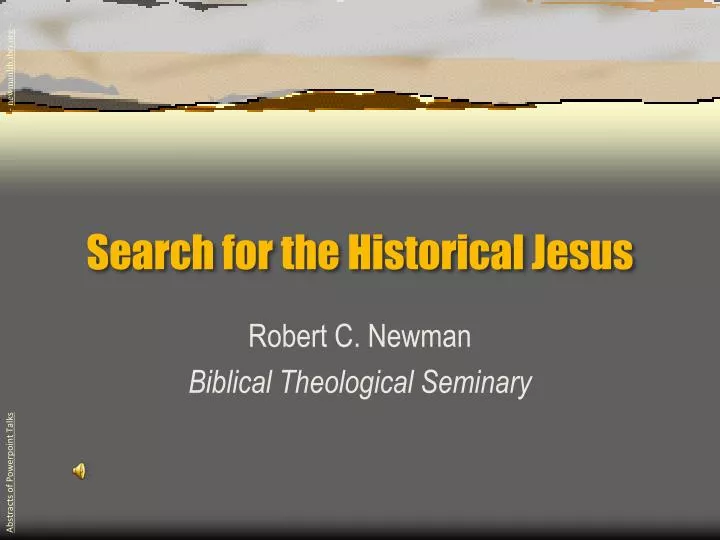 search for the historical jesus