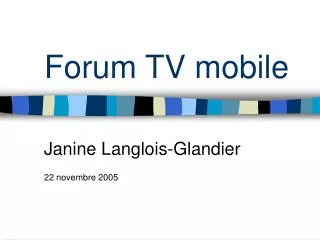 forum tv mobile