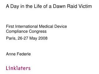 A Day in the Life of a Dawn Raid Victim