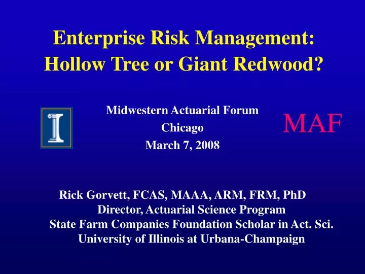 enterprise risk management hollow tree or giant redwood