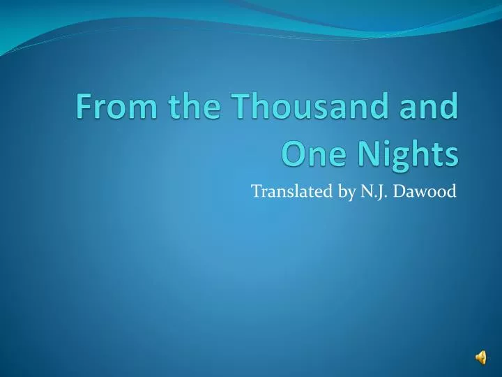 from the thousand and one nights