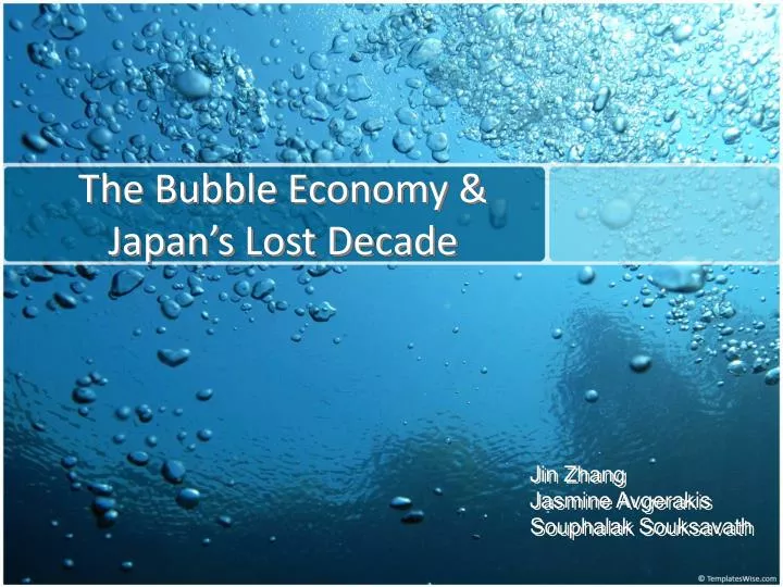 the bubble economy japan s lost decade