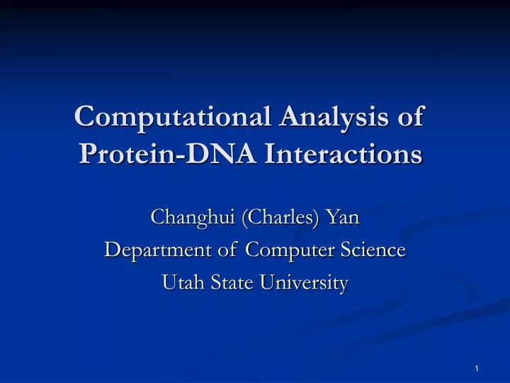 computational analysis of protein dna interactions