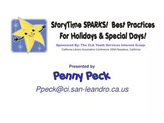 Presented by Penny Peck Ppeck@ci.san-leandro.ca.us