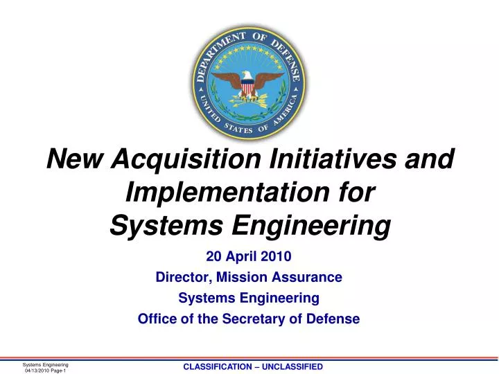 new acquisition initiatives and implementation for systems engineering