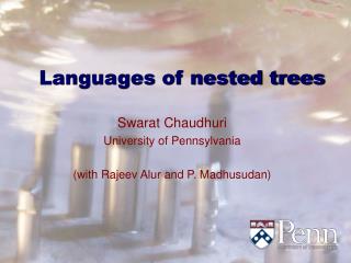 Languages of nested trees