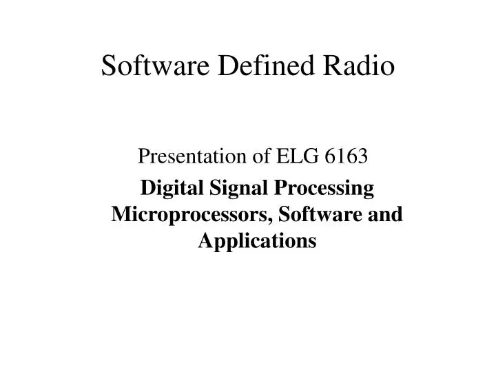 software defined radio