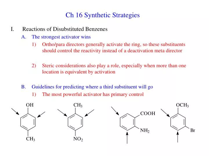 ch 16 synthetic strategies