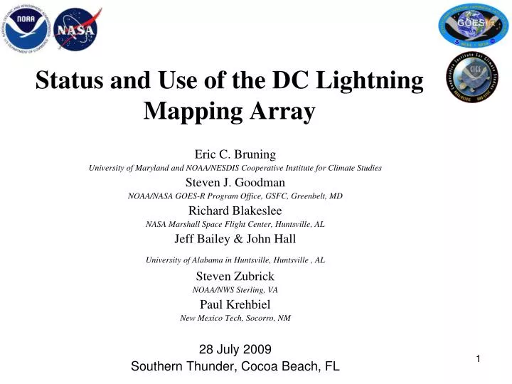 status and use of the dc lightning mapping array