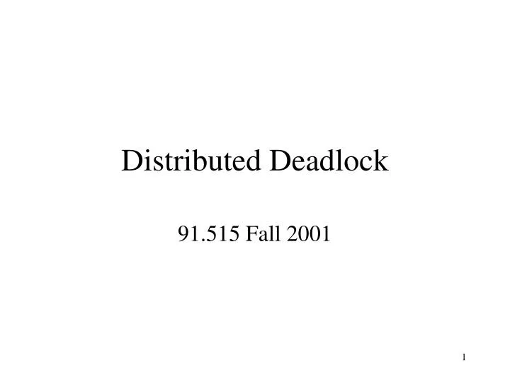 distributed deadlock