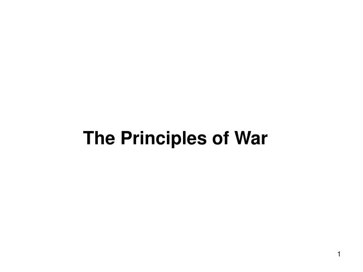 the principles of war