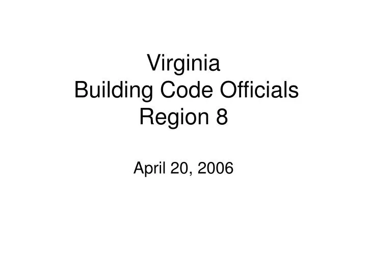 virginia building code officials region 8