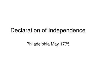 Declaration of Independence