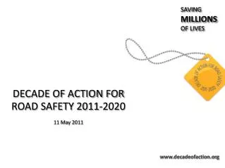DECADE OF ACTION FOR ROAD SAFETY 2011-2020 11 May 2011