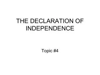 THE DECLARATION OF INDEPENDENCE