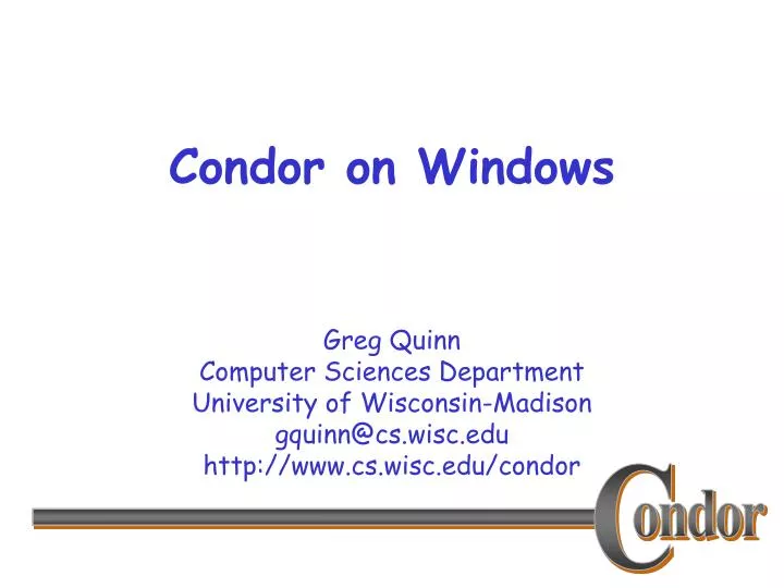 condor on windows