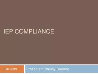 IEP Compliance
