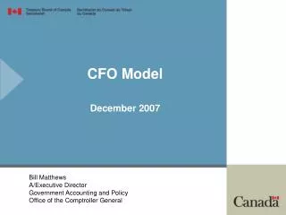 CFO Model December 2007