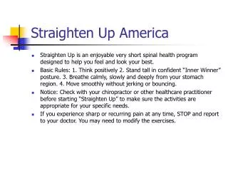 Straighten Up America
