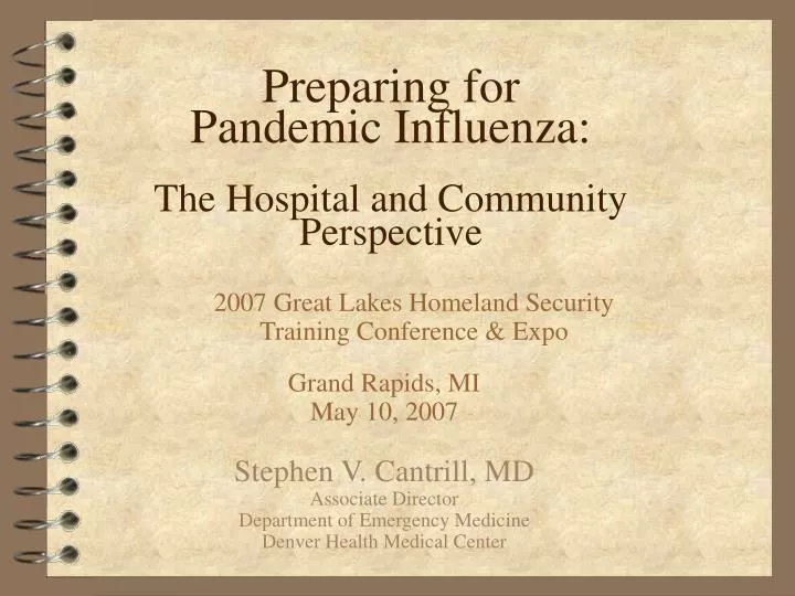 preparing for pandemic influenza the hospital and community perspective