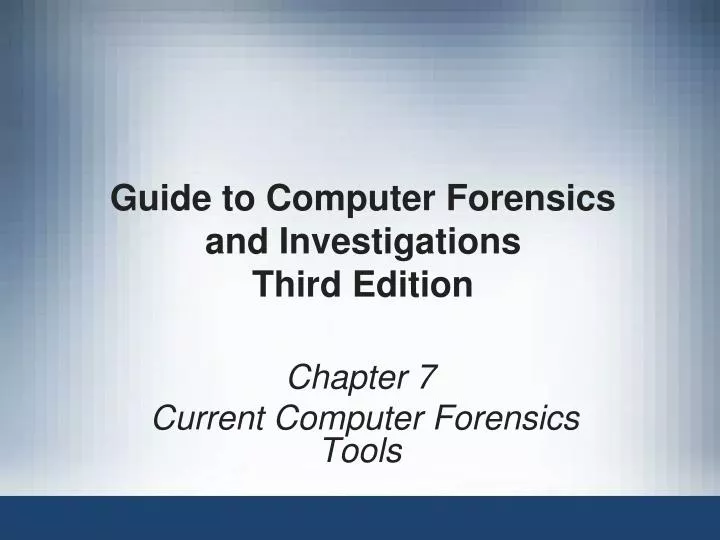 guide to computer forensics and investigations third edition