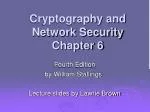 Cryptography and Network Security Chapter 6 - slide 1