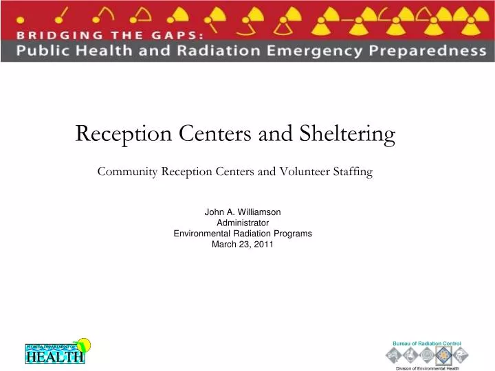 reception centers and sheltering community reception centers and volunteer staffing