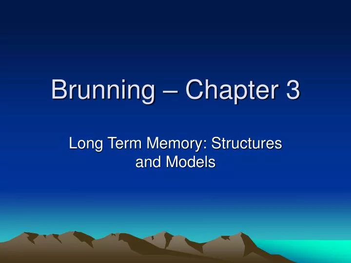 brunning chapter 3