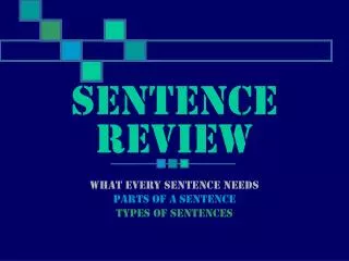 Sentence Review