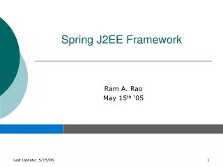 Spring J2EE Framework