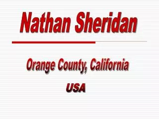 nathan sheridan orange county, california