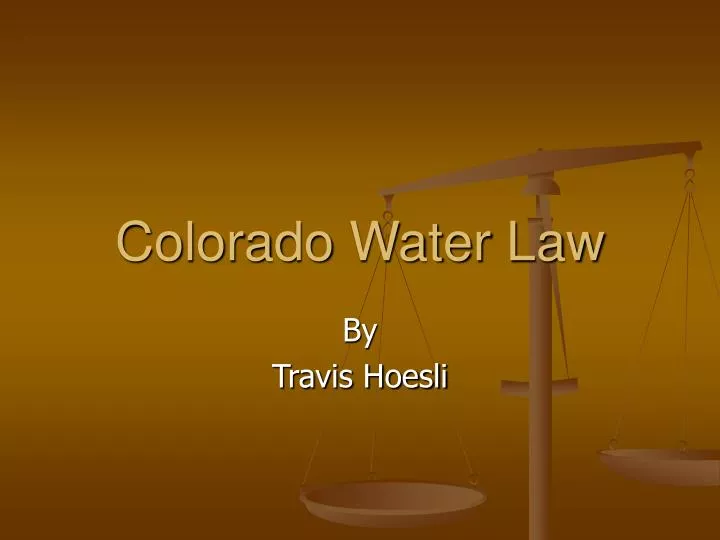colorado water law