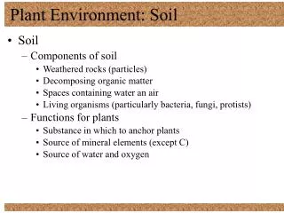 plant environment soil