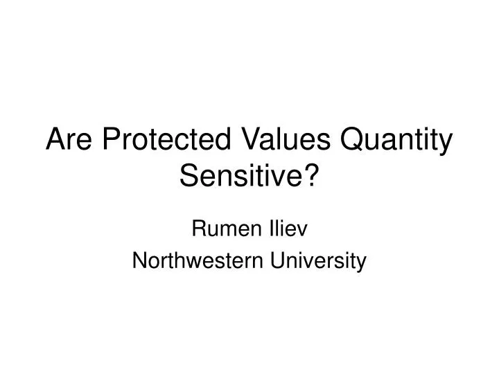 are protected values quantity sensitive