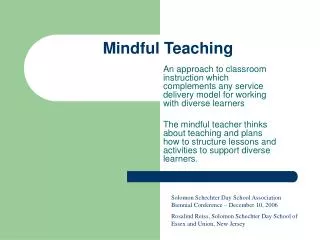 Mindful Teaching
