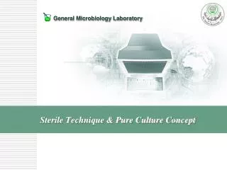 sterile technique pure culture concept