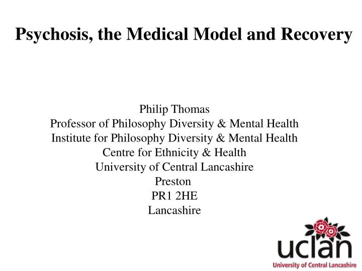 psychosis the medical model and recovery