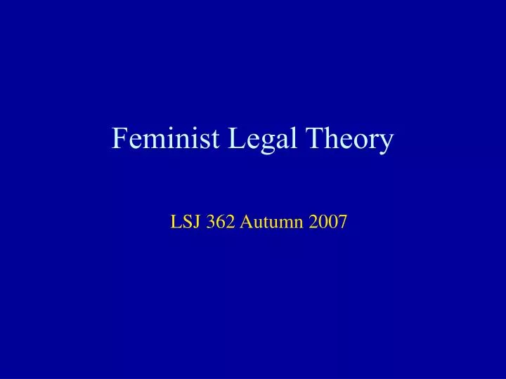 feminist legal theory