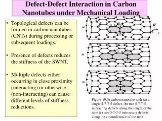 Defect-Defect Interaction in Carbon Nanotubes under Mechanical Loading
