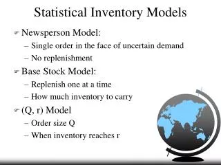 Statistical Inventory Models