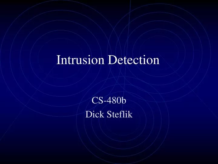 intrusion detection