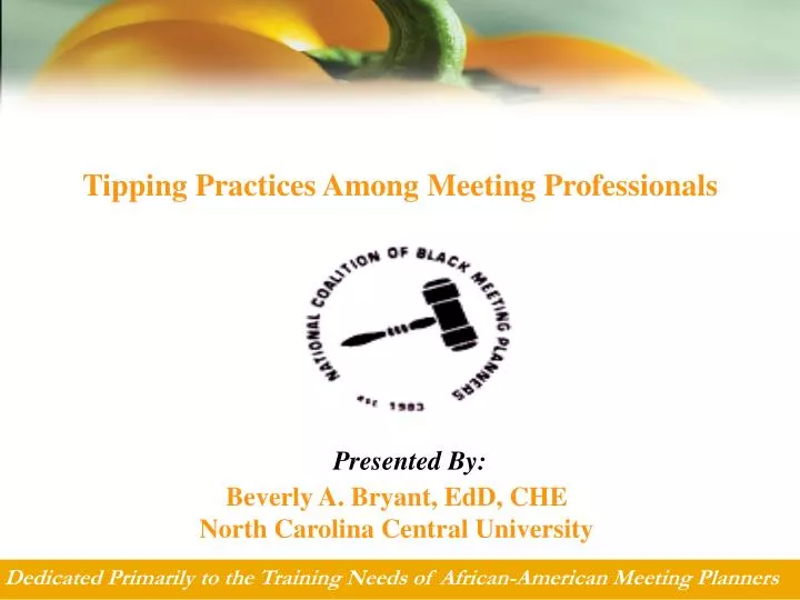 tipping practices among meeting professionals