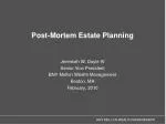 Post-Mortem Estate Planning - slide 1