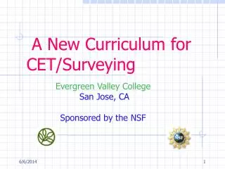 A New Curriculum for CET/Surveying