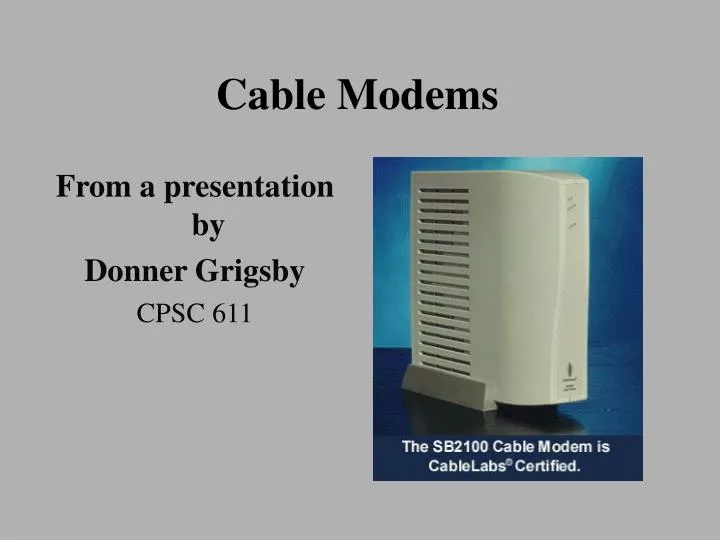 cable modems